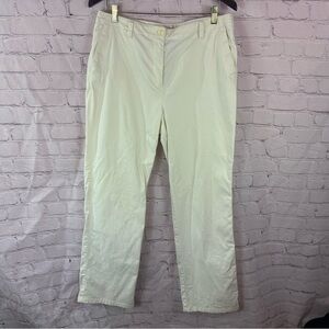 Talbots Cream /off white/ winter white Chinos Cotton Blend sz 14 brushed twill